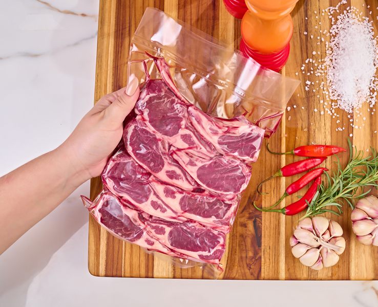Alimento preparado para embalagem a vácuo